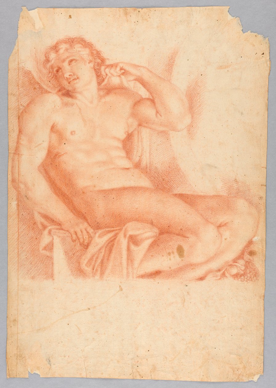 Slaaf uit Hero en Leander in de Galleria Farnese, naar Annibale Carraci door After Annibale Carracci