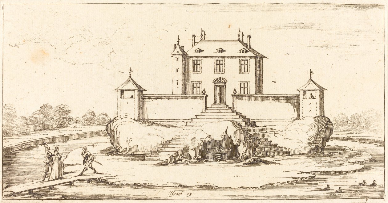 Landschap door After Jacques Callot