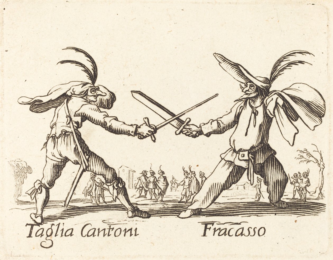 Taglia Cantoni en Fracasso door After Jacques Callot