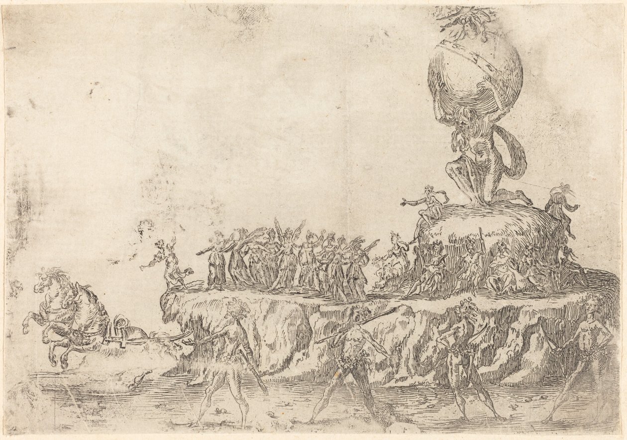 De vlot van de zon door After Jacques Callot