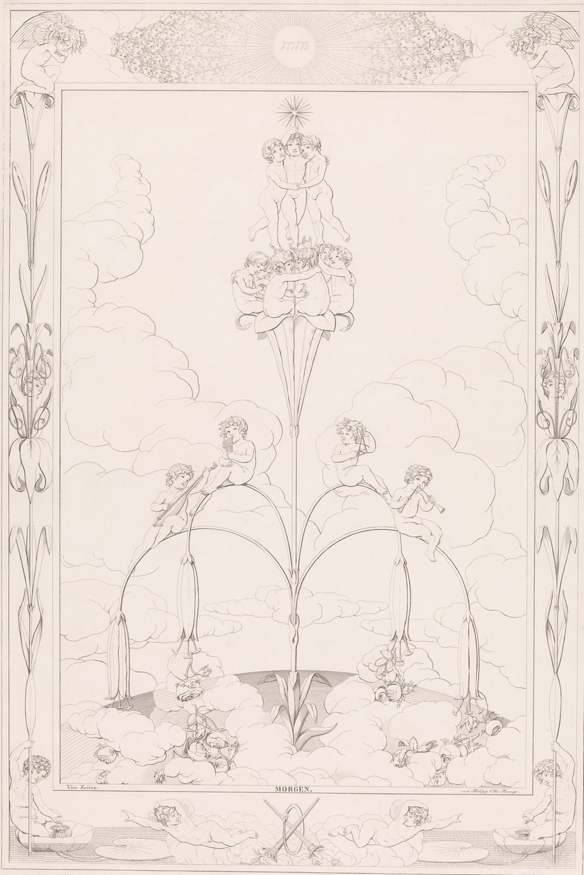 Ochtend, uit de serie De tijden van de dag, 1807 door After Philipp Otto Runge