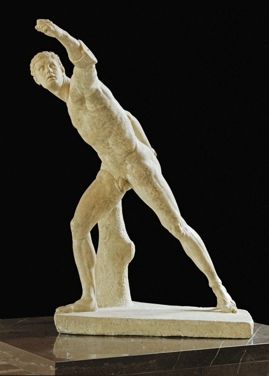 De Borghese gladiator, gevonden in Anzio, Italië rond ... door Agasias Agasias