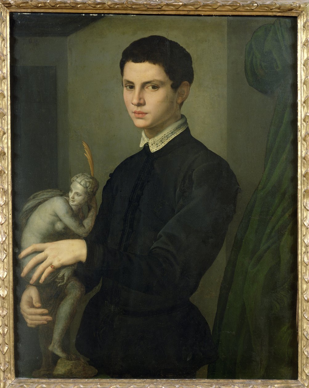 Portret van een beeldhouwer, mogelijk Baccio Bandinelli door Agnolo Bronzino