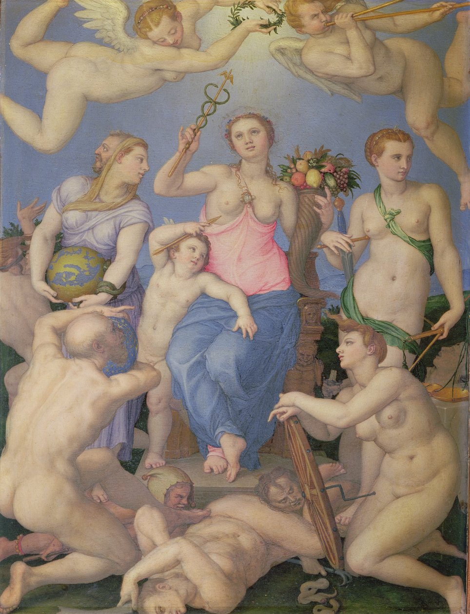 Allegorie van geluk, c.1567 door Agnolo Bronzino