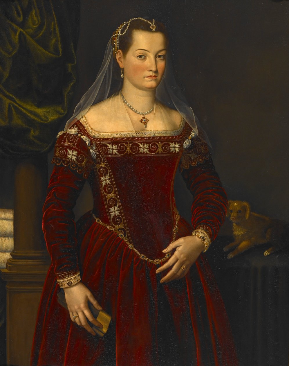 Portret van een dame door Agnolo Bronzino