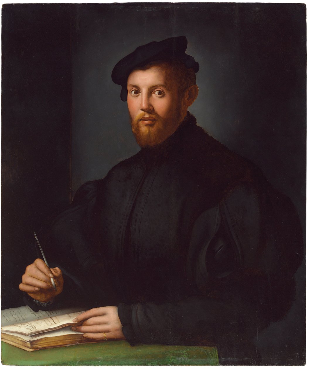 Portret van een jonge man met een boek door Agnolo Bronzino