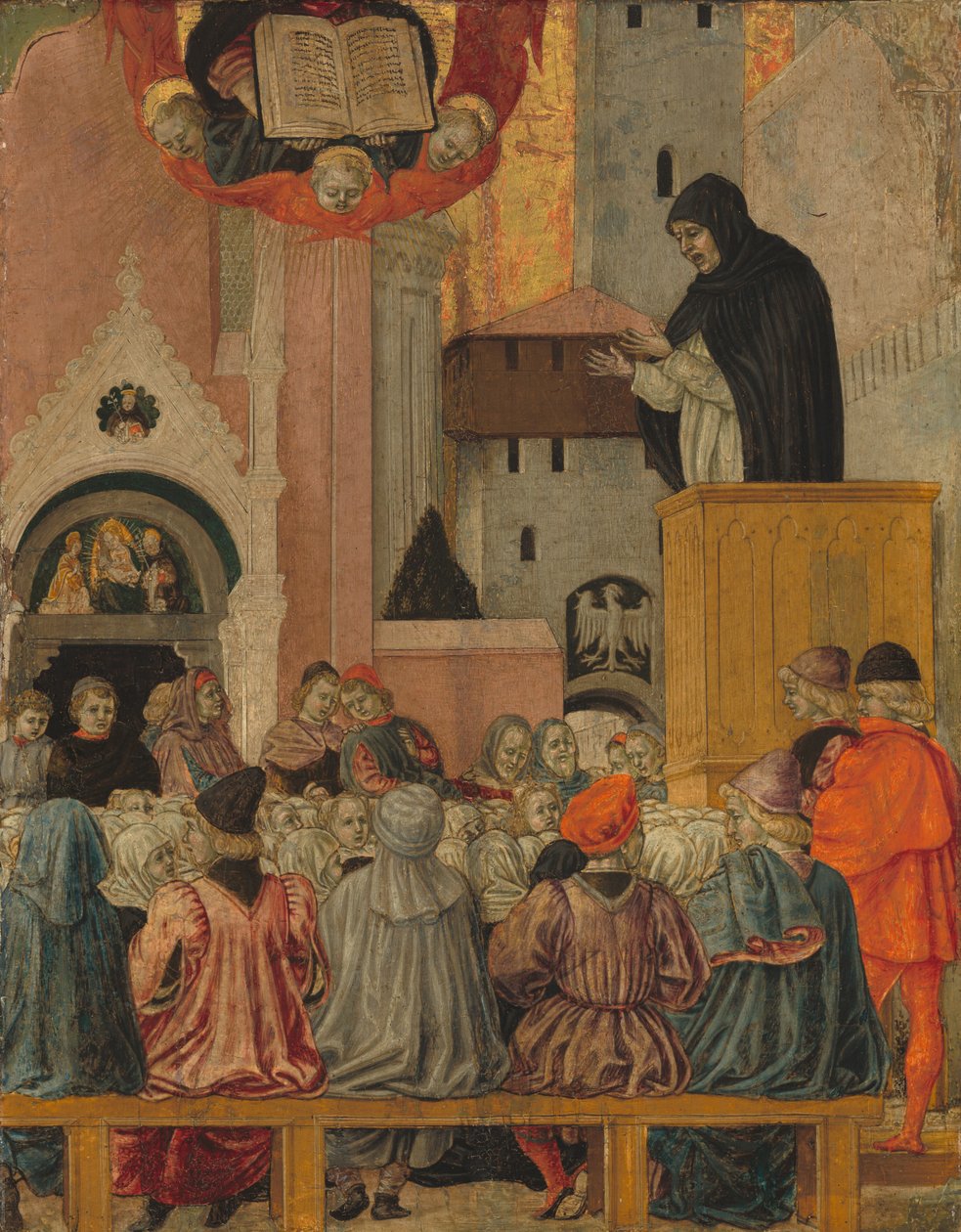 Een Dominicaan predikt door Agnolo degli Erri