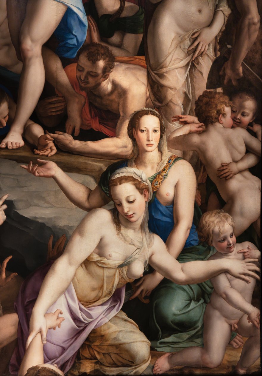 Medici-kapel: Nederdaling van Christus naar het voorgeborchte, detail door Agnolo Bronzino