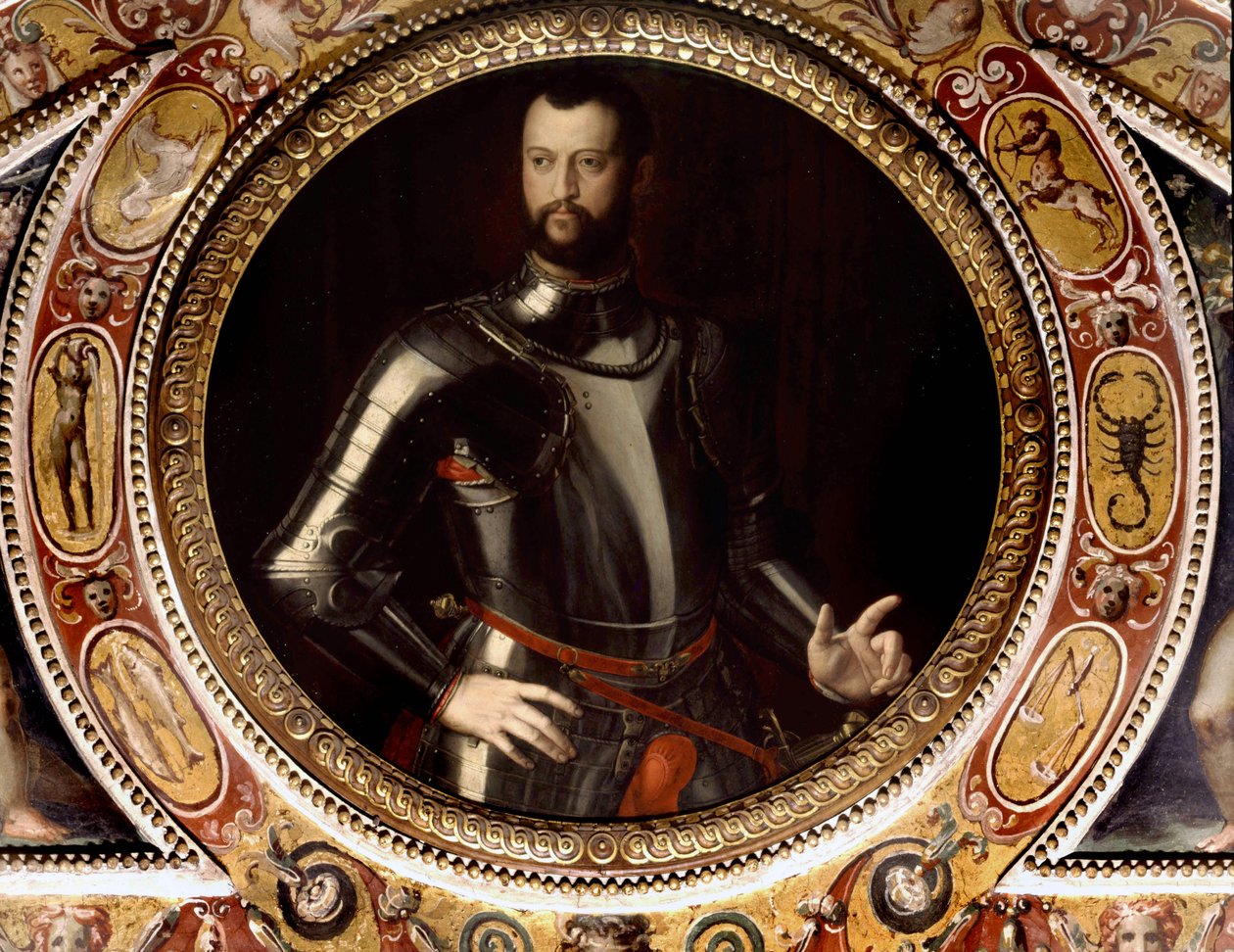 Portret van Jean de Medicis genaamd Jean des Bands Noires (Giovanni dalle Bande Nere) (1498-1526) door Bronzino (1503-1572) - Schilderij bewaard in Palazzo Vecchio, Florence door Agnolo Bronzino