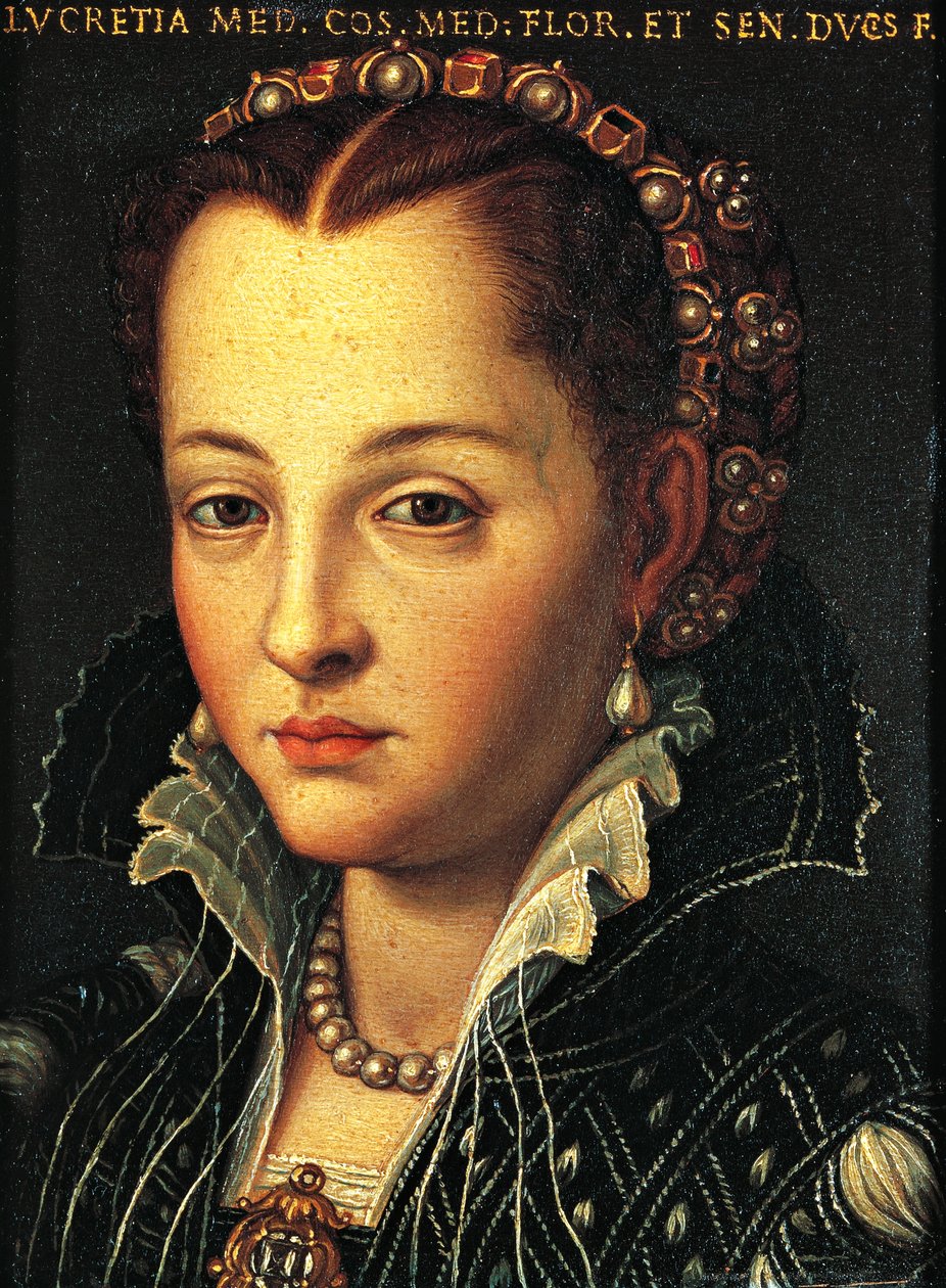 Portret van Lucrezia de Medici door Agnolo Bronzino