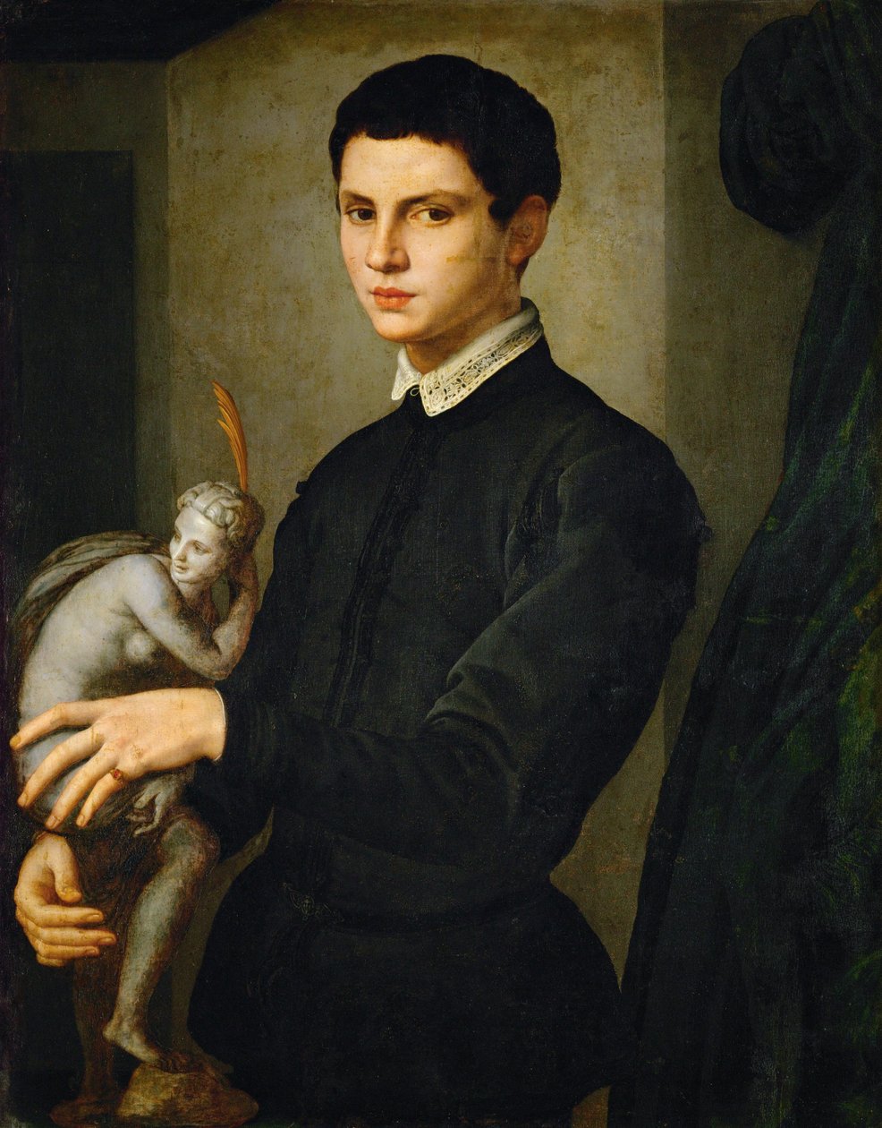 Portret van een jonge beeldhouwer ... door Agnolo di Cosimo Bronzino