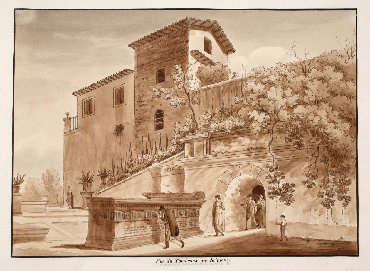 Het graf van de Scipios, 1833 door Agostino Tofanelli