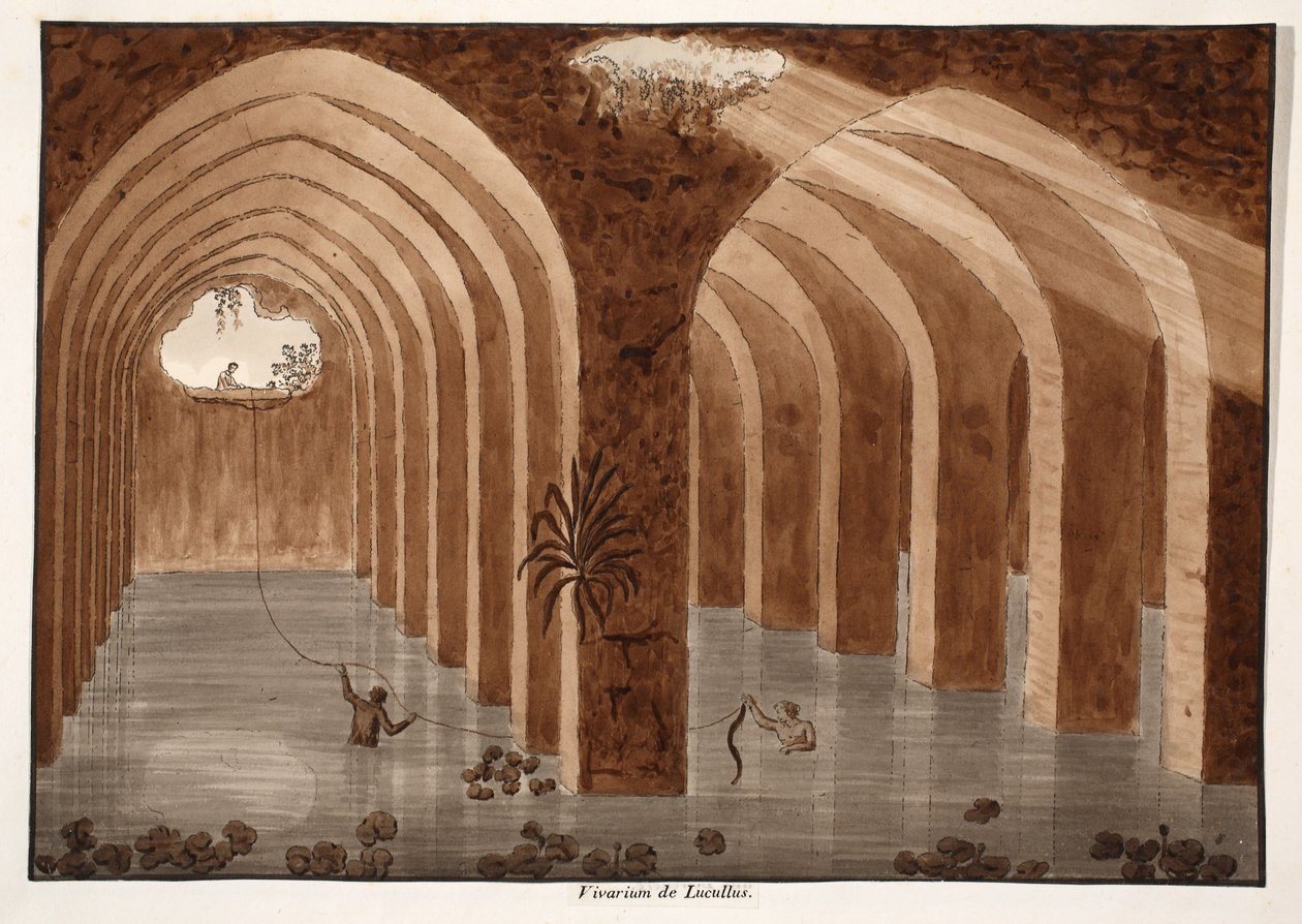 Het Vivarium van Lucullus, 1833 door Agostino Tofanelli