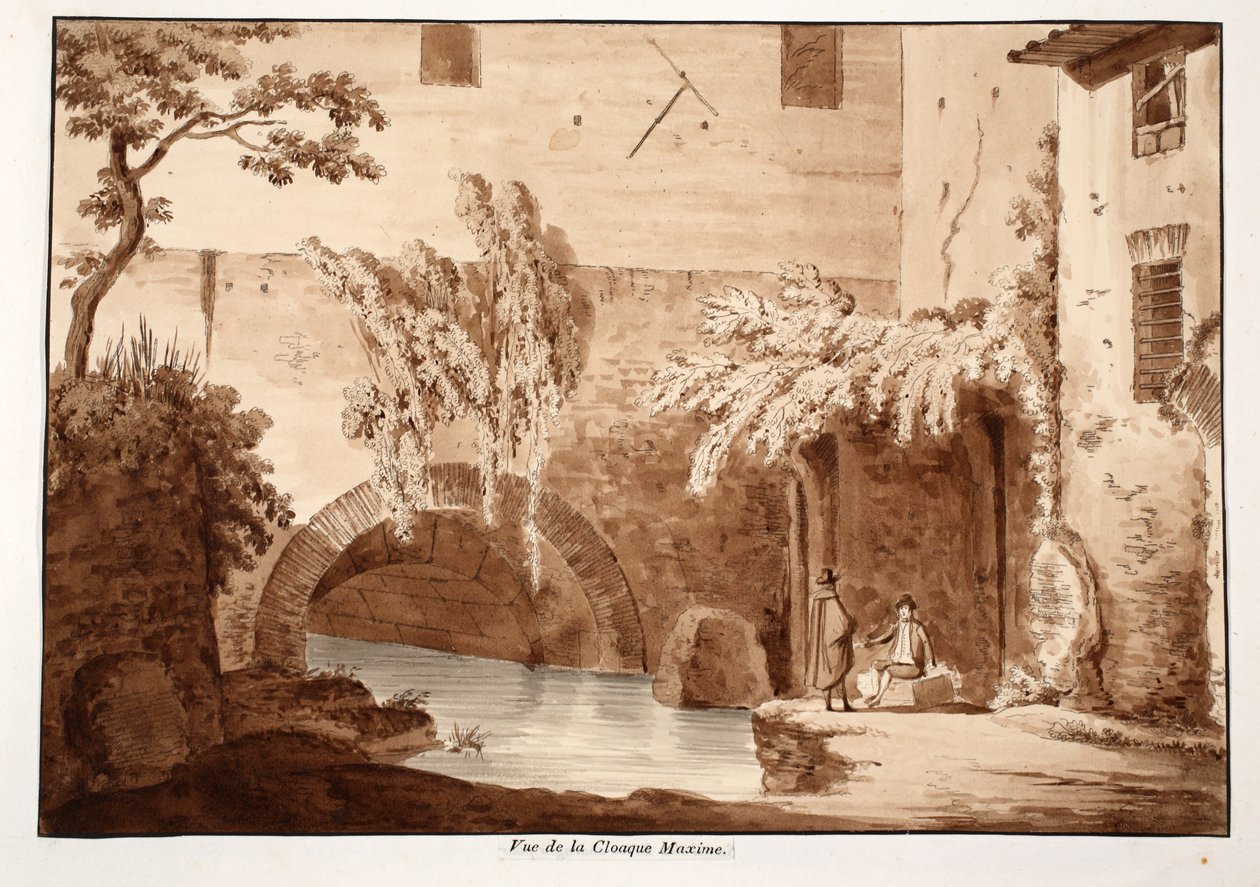 Uitzicht op de Cloaca Maxima, 1833 door Agostino Tofanelli