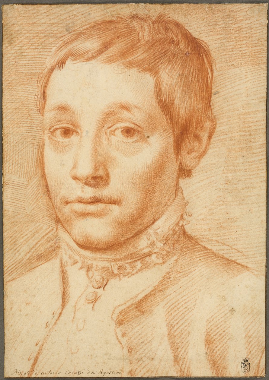 Portret van de zoon van de kunstenaar, Antonio Carracci door Agostino Carracci