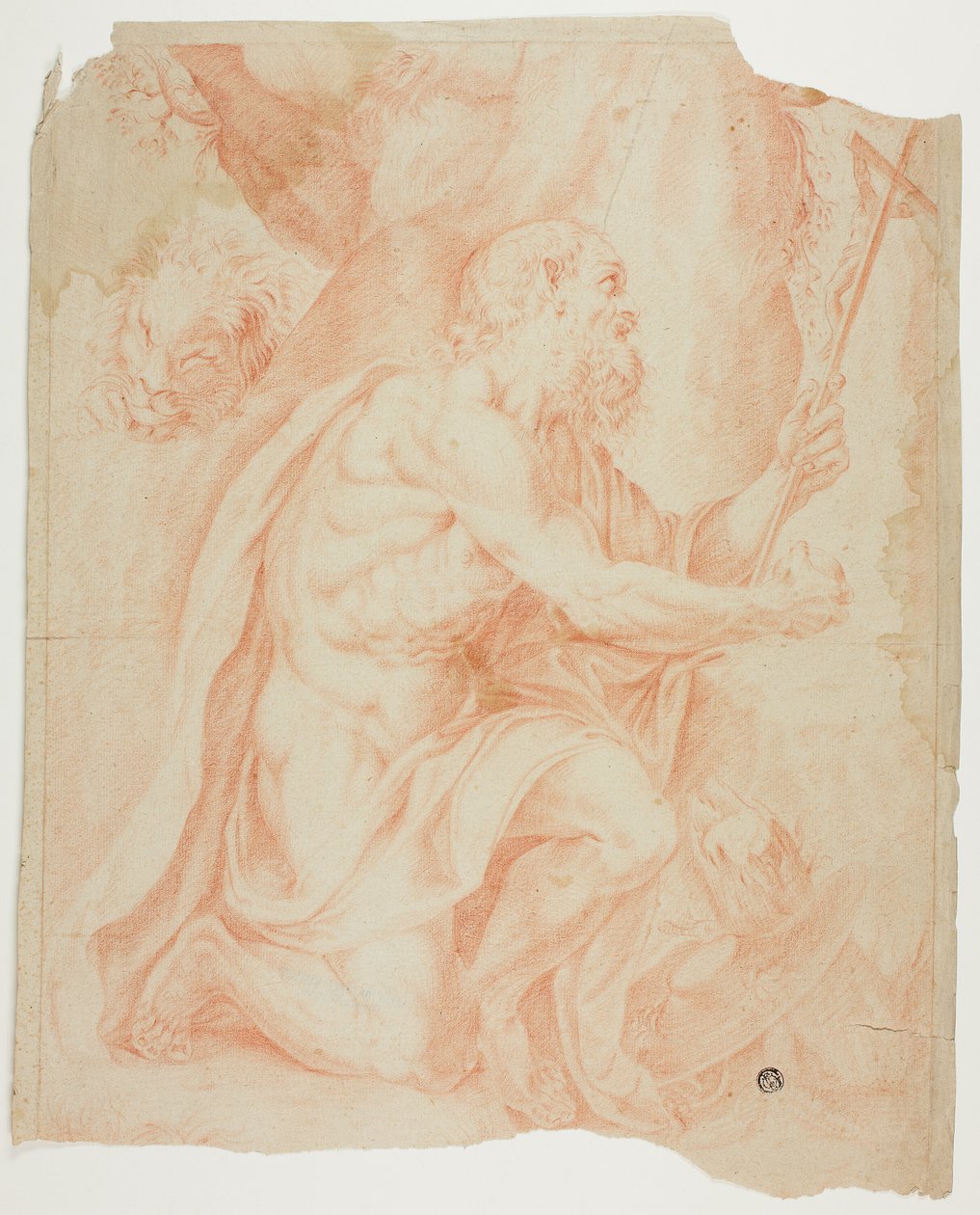 Sint Hiëronymus door Agostino Carracci