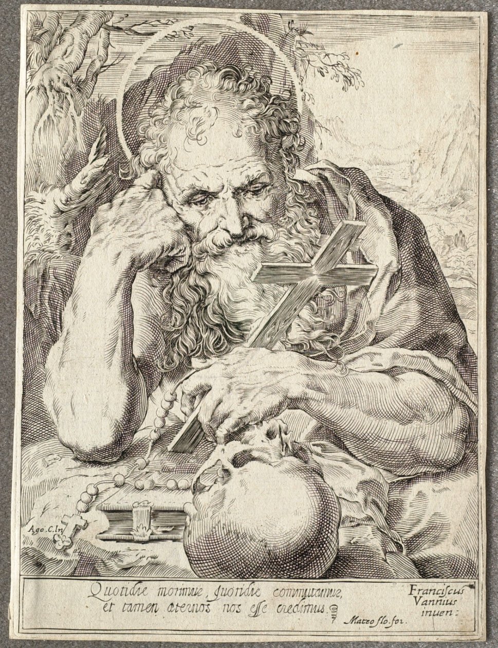 Sint-Hiëronymus door Agostino Carracci