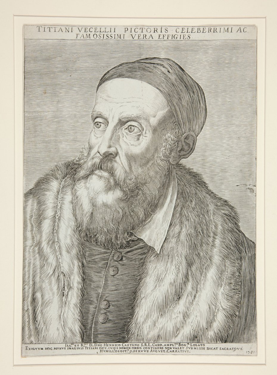 Tiziano Vecelli (Titiaan) door Agostino Carracci