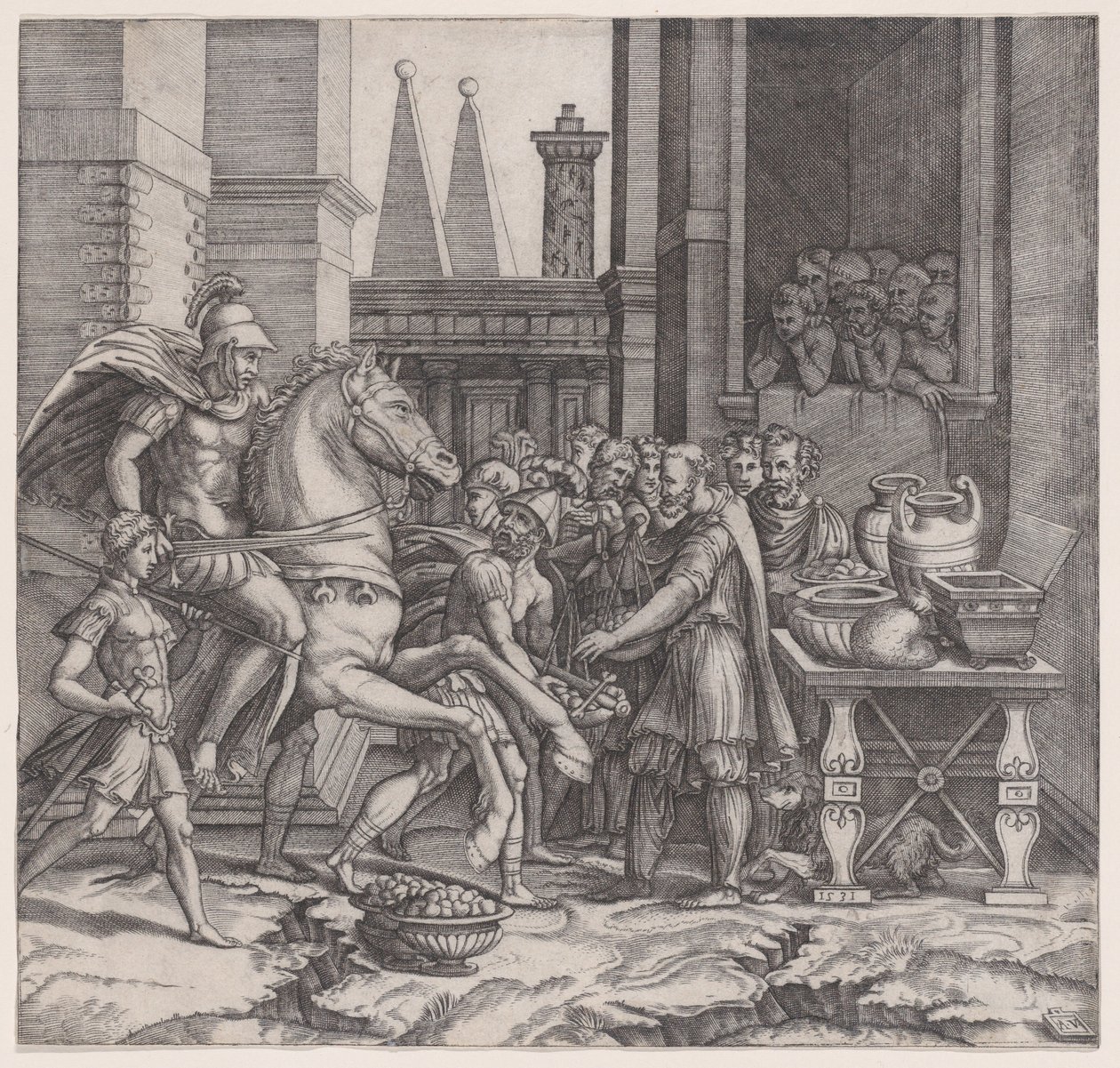 Camillus door Agostino Veneziano