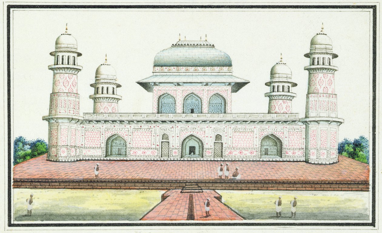 Het graf van Itimad-Ud-Daula, nabij Agra, c.1830s door Agra School