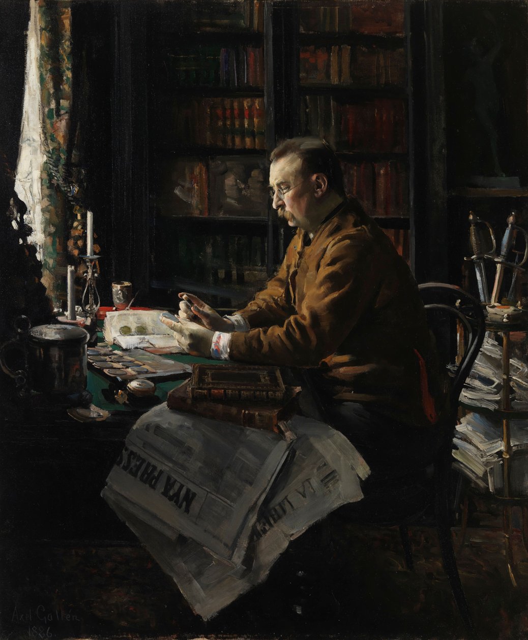Portret van dokter Herman Frithiof Antell door Akseli Gallen-Kallela