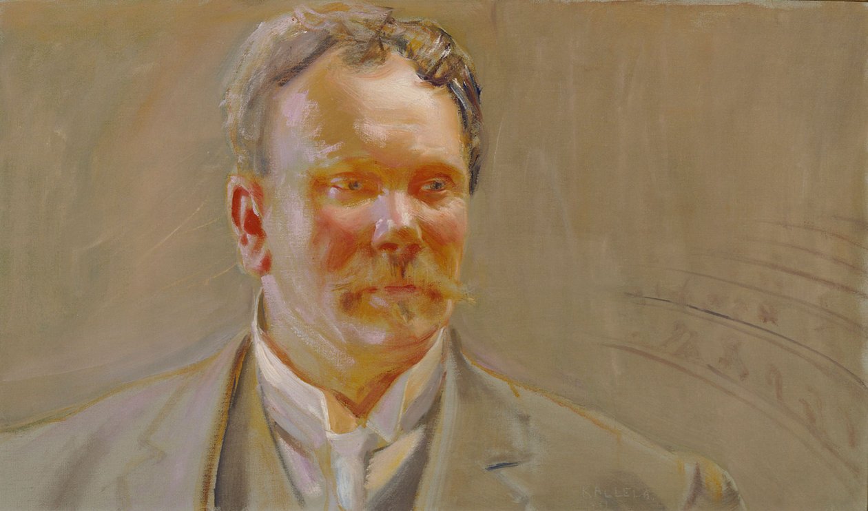 Portret van professor E. N. Setälä door Akseli Gallen-Kallela