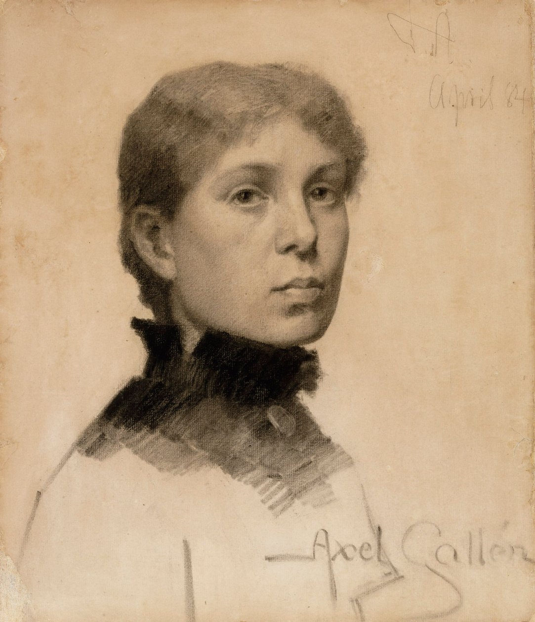 Portret van een vrouw door Akseli Gallen-Kallela