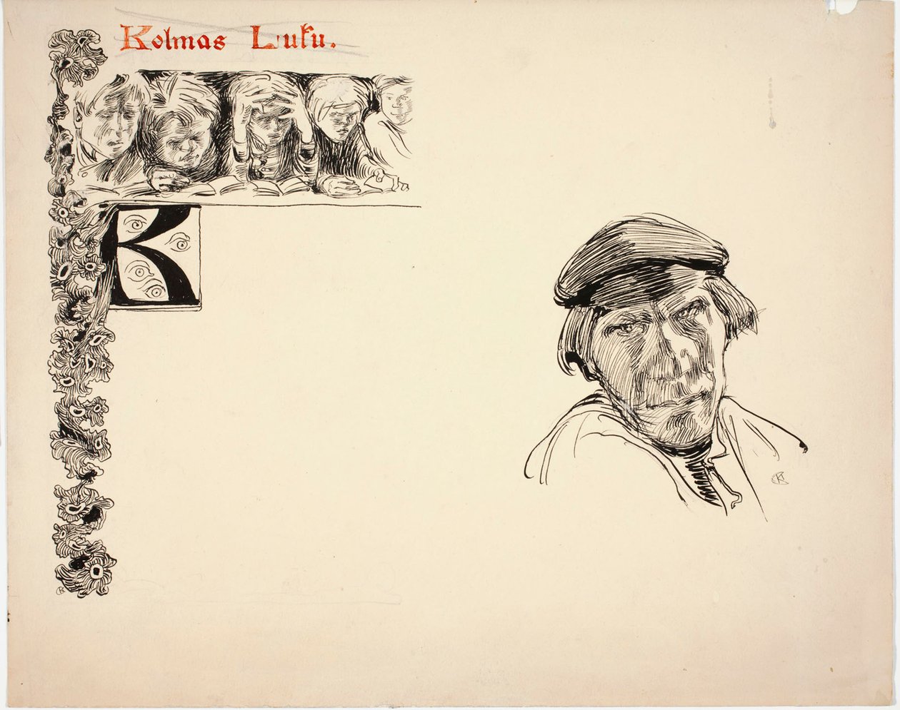 De leesles door Akseli Gallen-Kallela