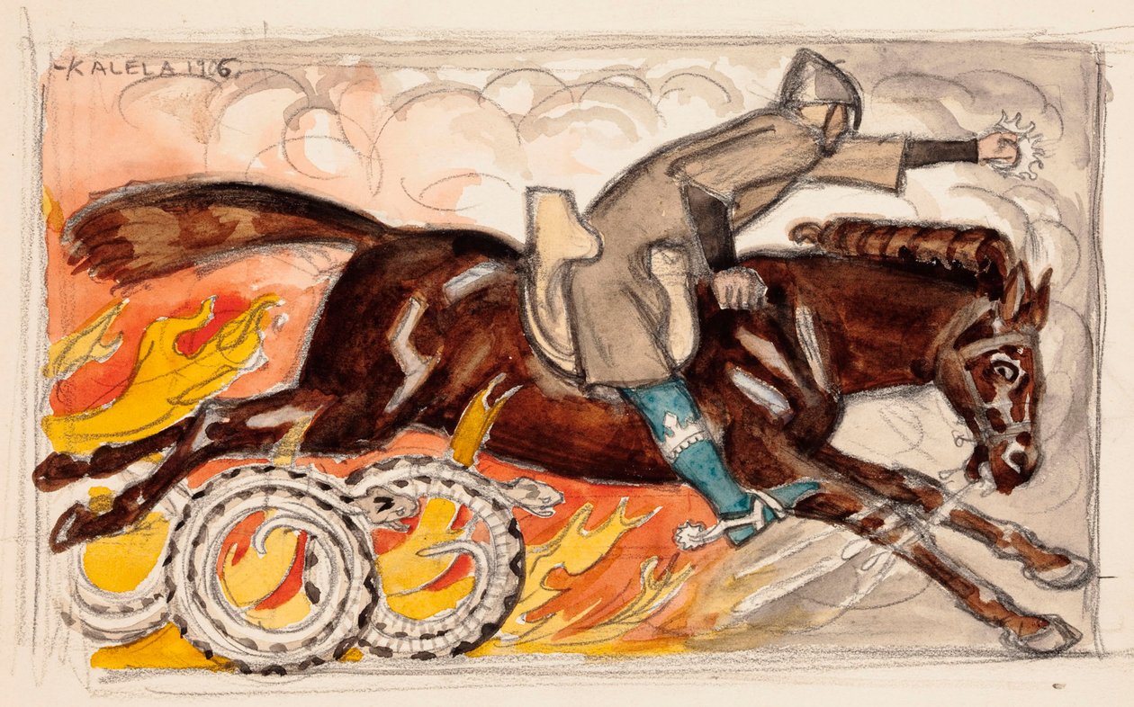 Zonder titel door Akseli Gallen-Kallela