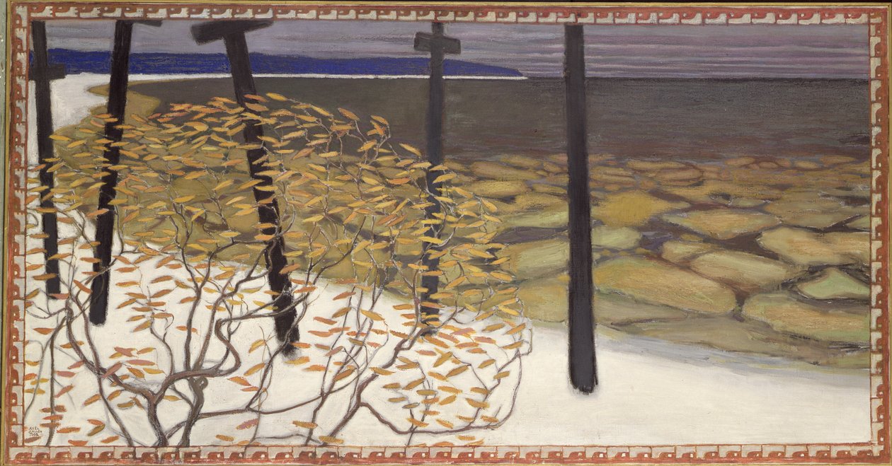 Herfst, de vijf kruisen, 1902 door Akseli Valdemar Gallen Kallela
