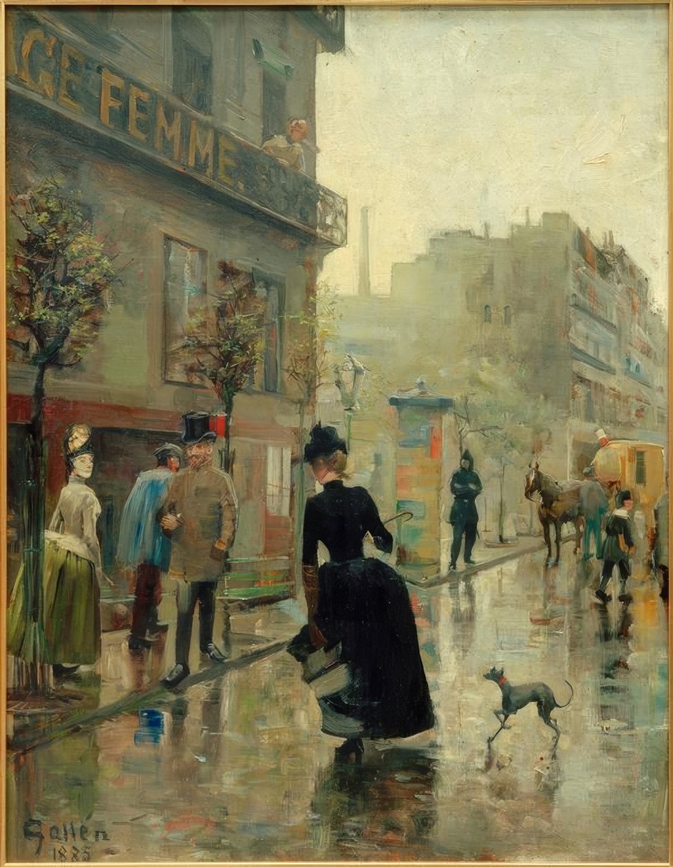 Boulevard in Parijs door Akseli Valdemar Gallen Kallela