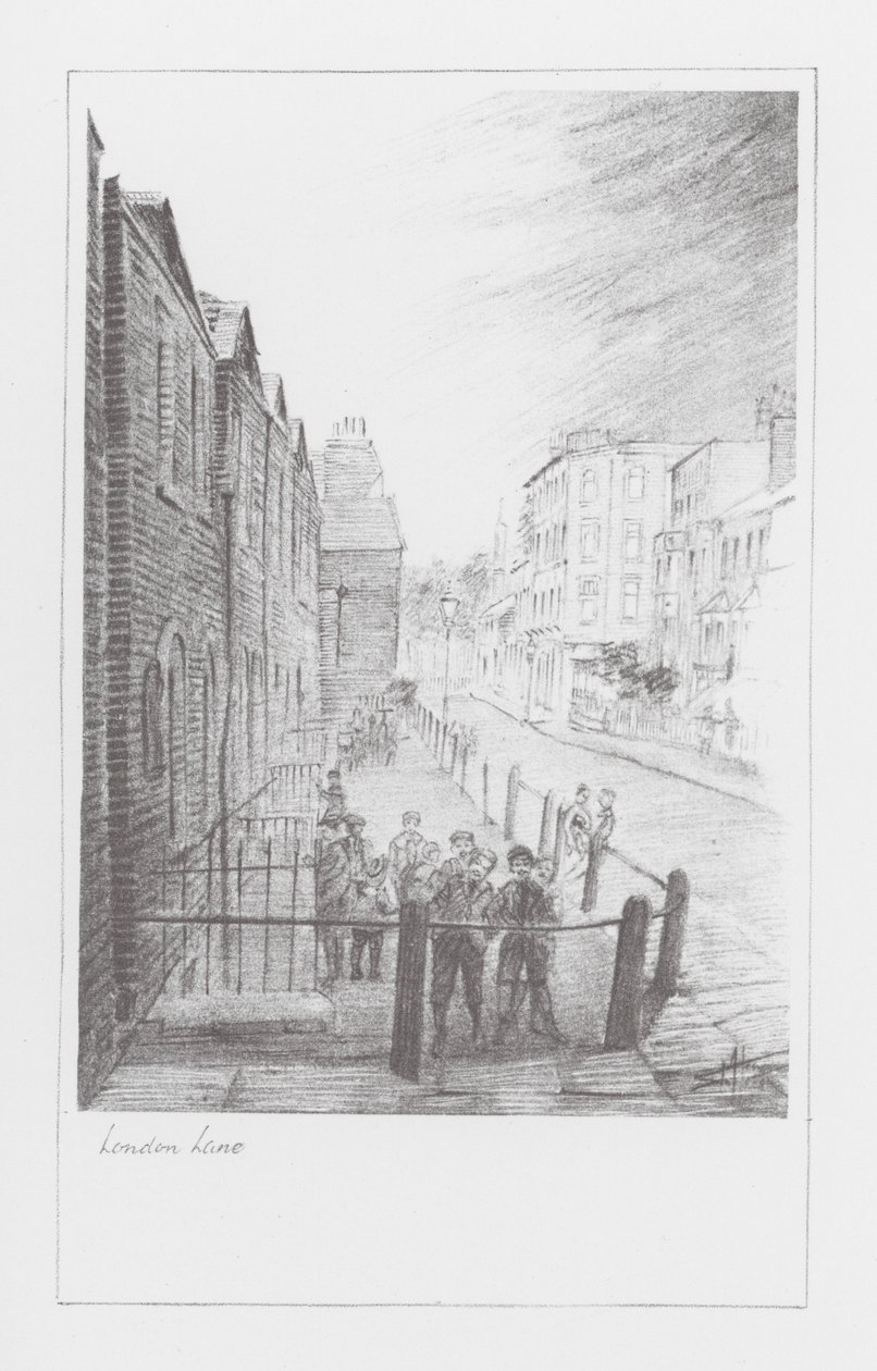 London Lanes: London Lane (litho) door Alan Stapleton