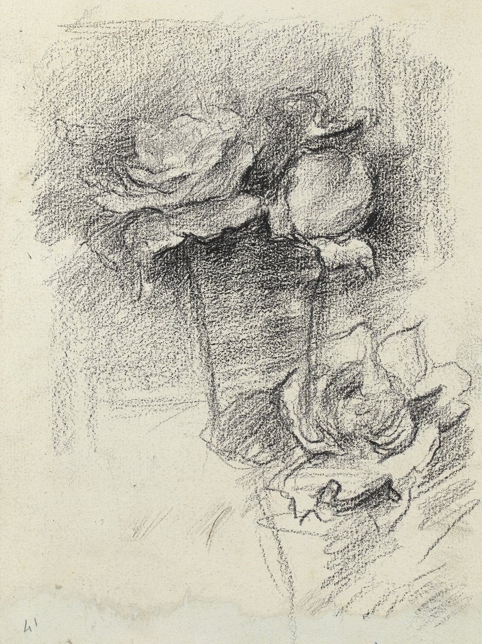 Stilleven van Rozen in een Vaas, ca. 1890 door Albert de Belleroche