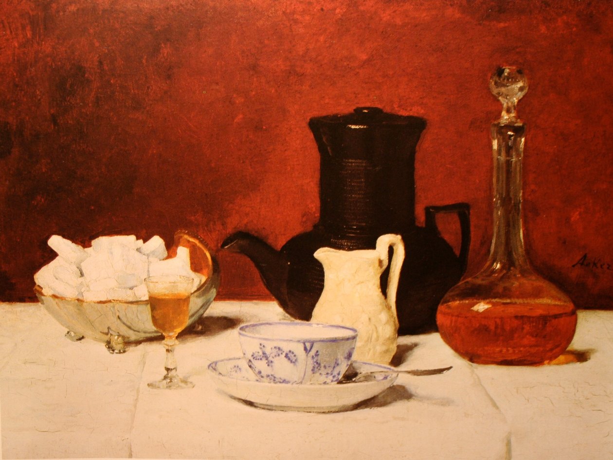 Koffie en cognac door Albert Anker