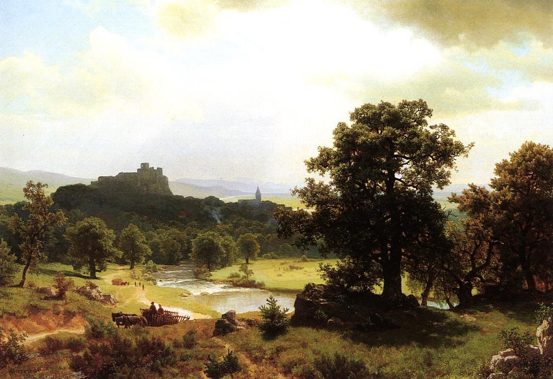 Begin van de dag door Albert Bierstadt