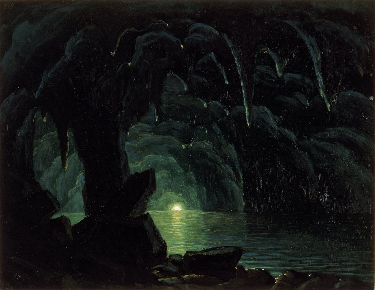 De Blauwe Grot, Capri door Albert Bierstadt