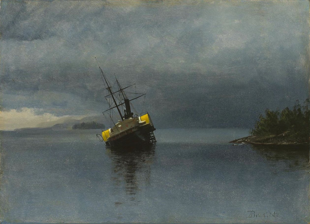 Wrak van de Ancon door Albert Bierstadt