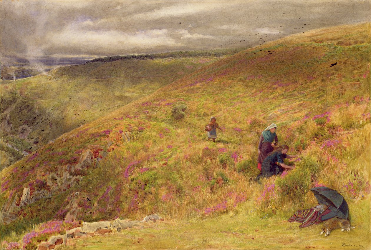 Op de South Downs, 1879 door Albert Goodwin