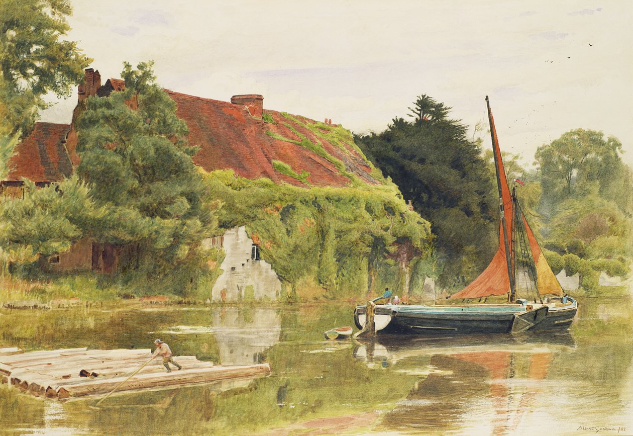De Friars, Aylesford, Maidstone door Albert Goodwin