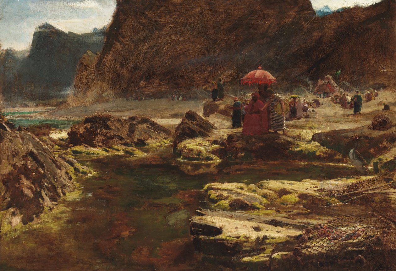 De Sultan en zijn Kamp bij het Betoverde Meer door Albert Goodwin
