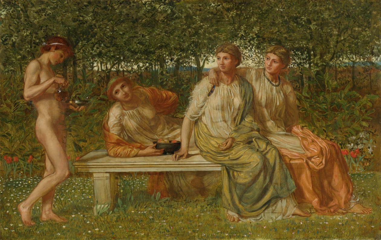 De marmeren zetel door Albert Joseph Moore
