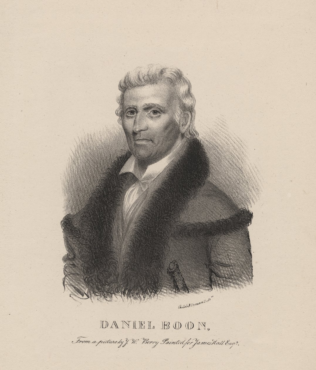 Daniel Boone, litho door C.G. Childs, 1830 door Albert Newsam