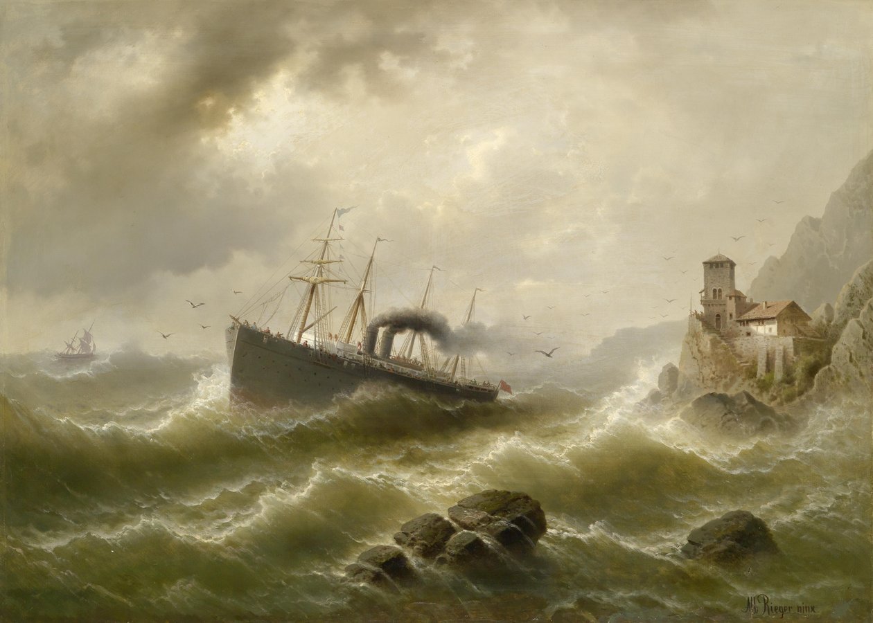 Lhootse Station aan de Noordzee door Albert Rieger