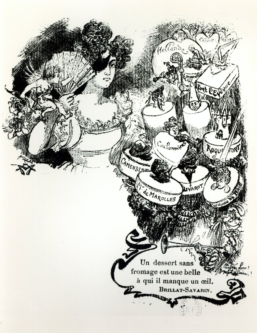 De kazen, illustratie voor Brillat-Savarin