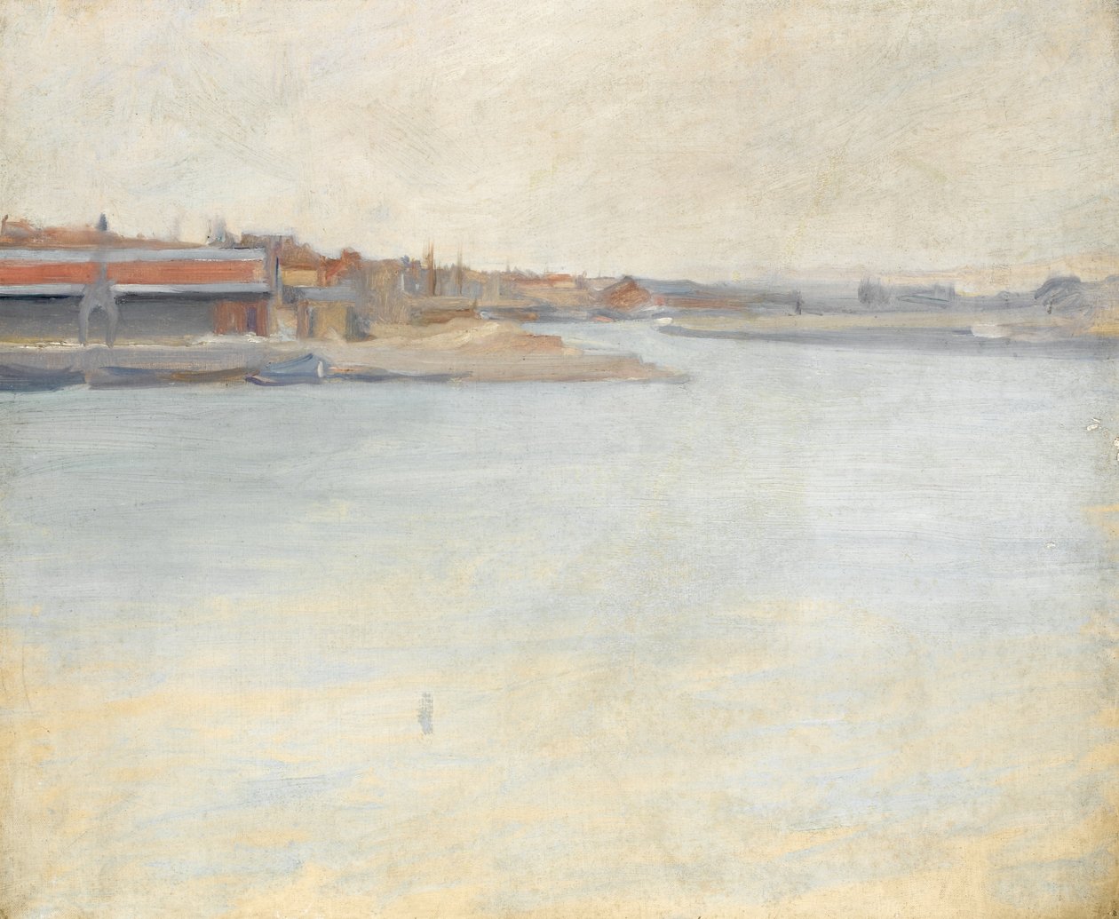 Boulogne sur Mer - een uitzicht op de haven door Albert de Belleroche
