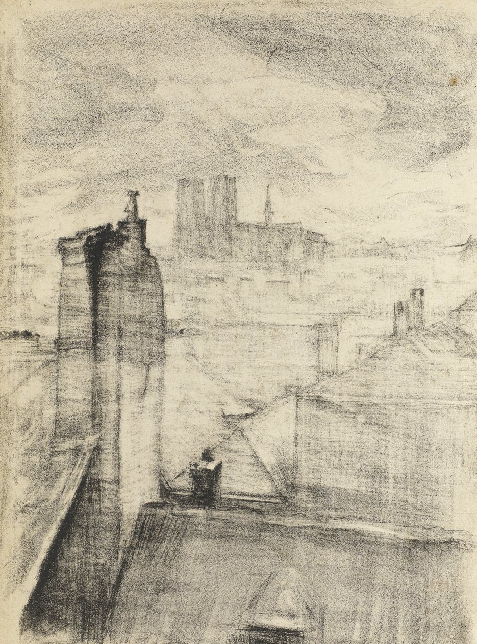 Stadsdaken, Brussel, ca. 1910 door Albert de Belleroche