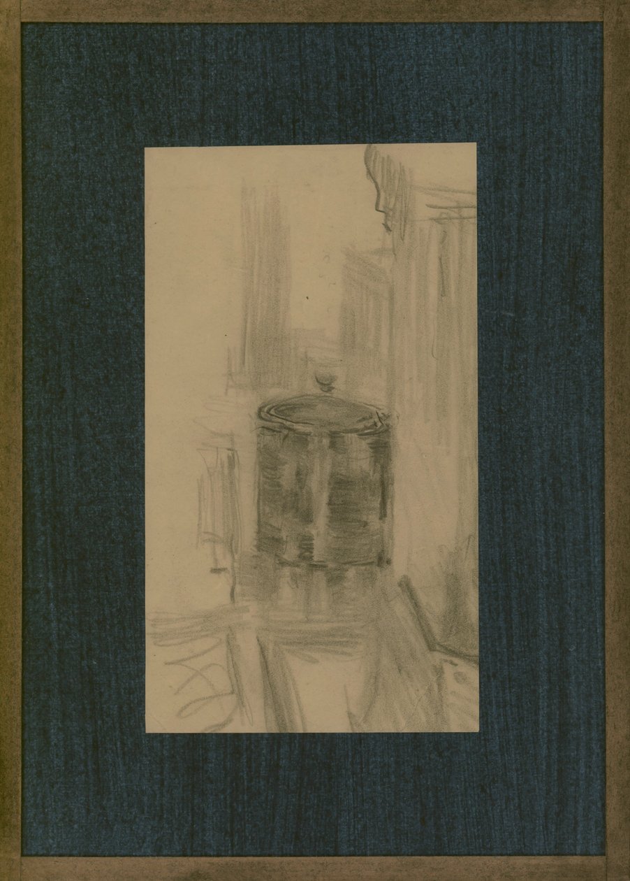 Stilleven met koekjestrommel, ca. 1890 door Albert de Belleroche