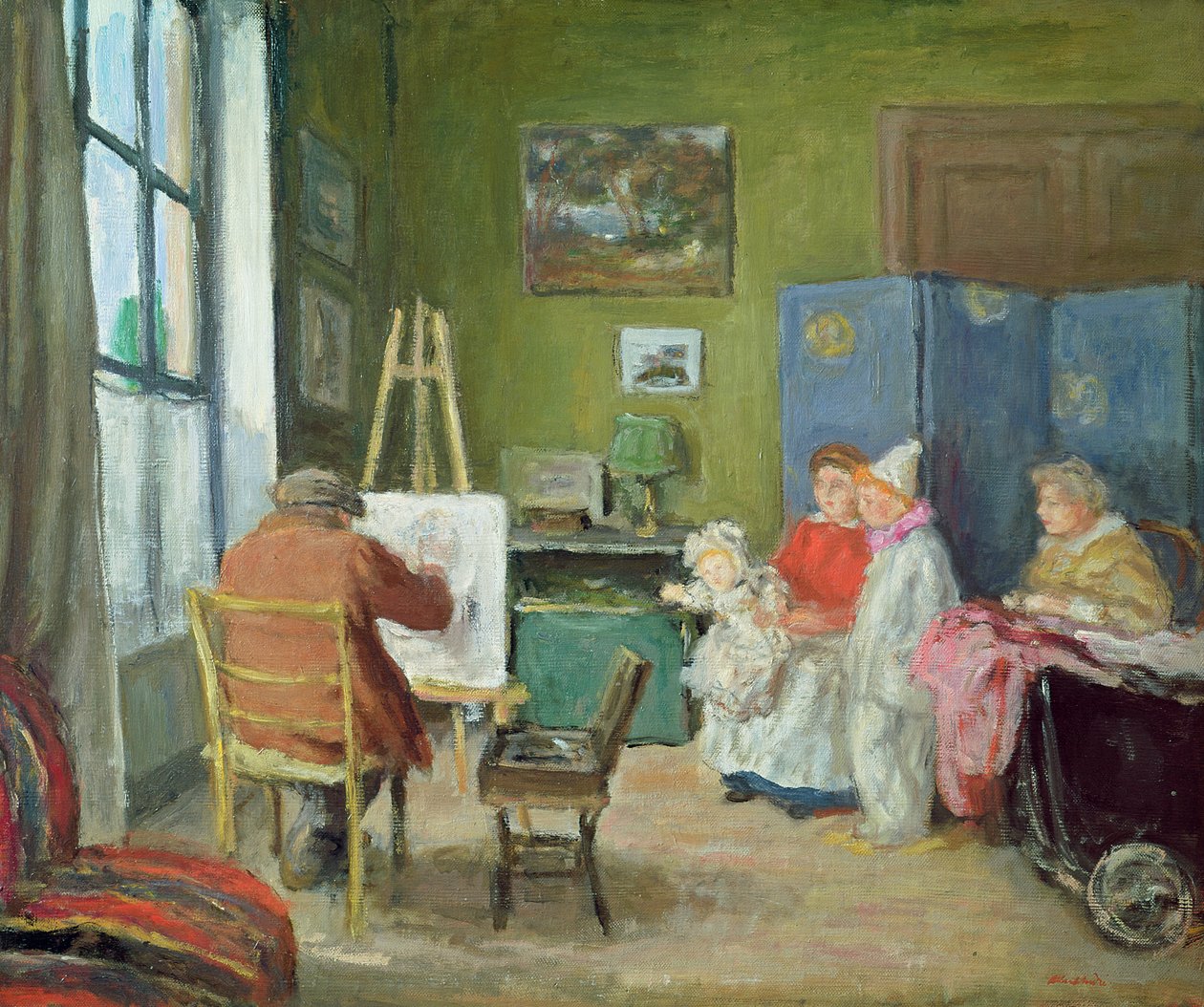 Renoir schildert zijn familie, Rue Caulaincourt door Albert Andre