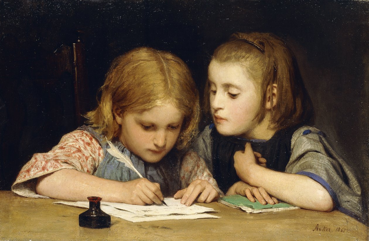 De Les door Albert Anker