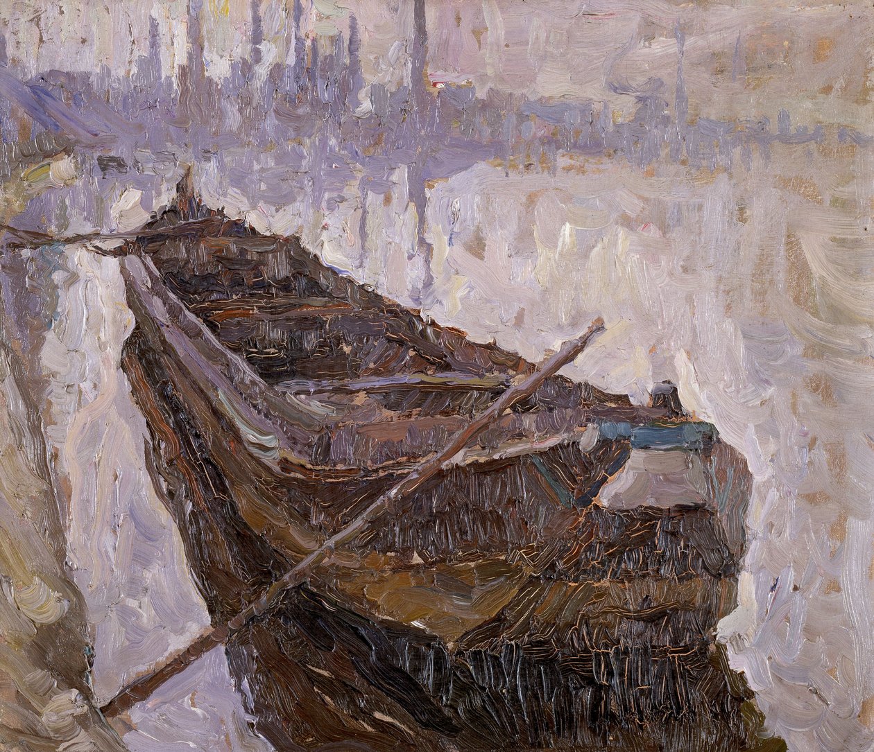 Binnenschip op de Maas door Albert Baertsoen